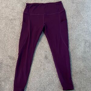 ZUTY Fleece-lined Purple Leggings, Large